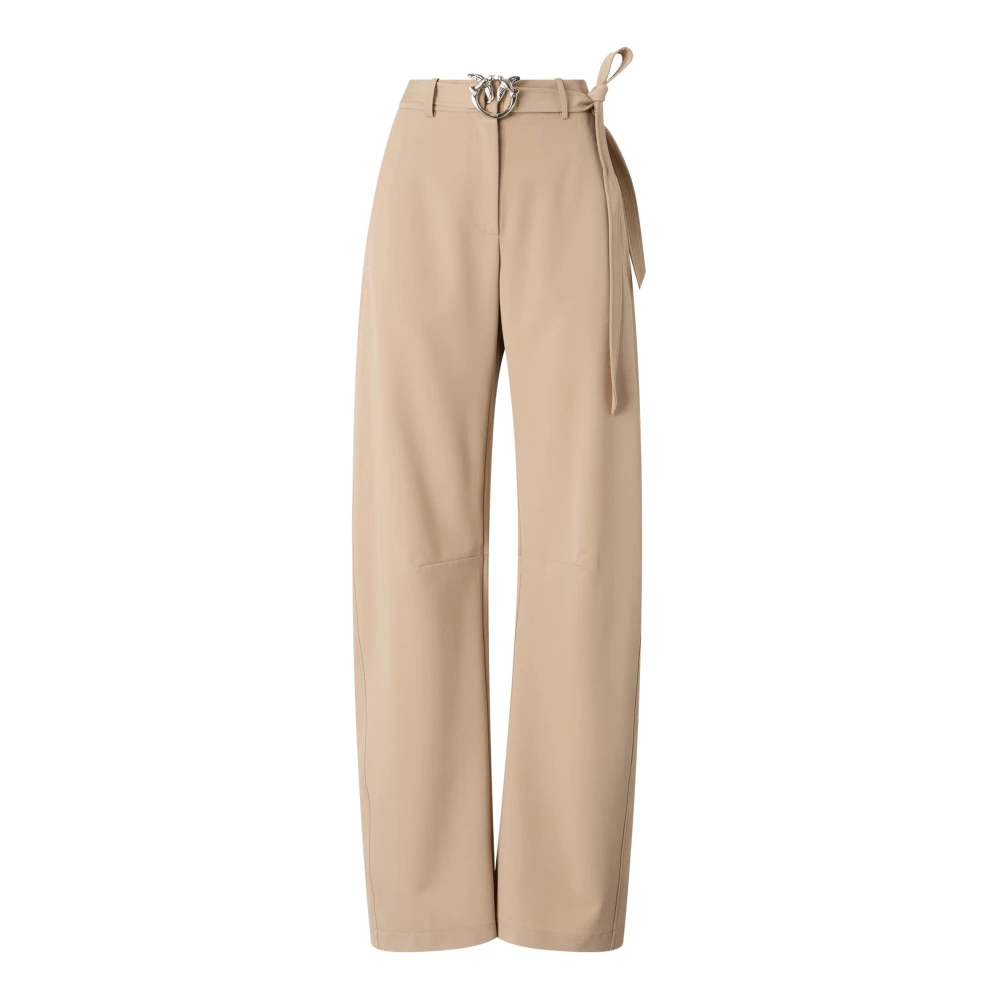 Pinko - Love Birds Wide Hosen - Trousers - Damen - Beige - S