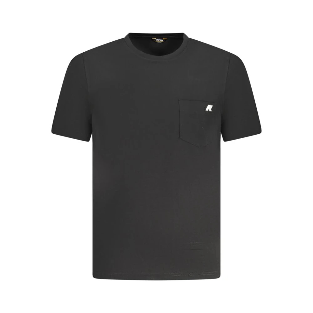 K-Way Herren Schwarz - Es Baumwoll-T-Shirt Mit Tasche - Tops - K - M