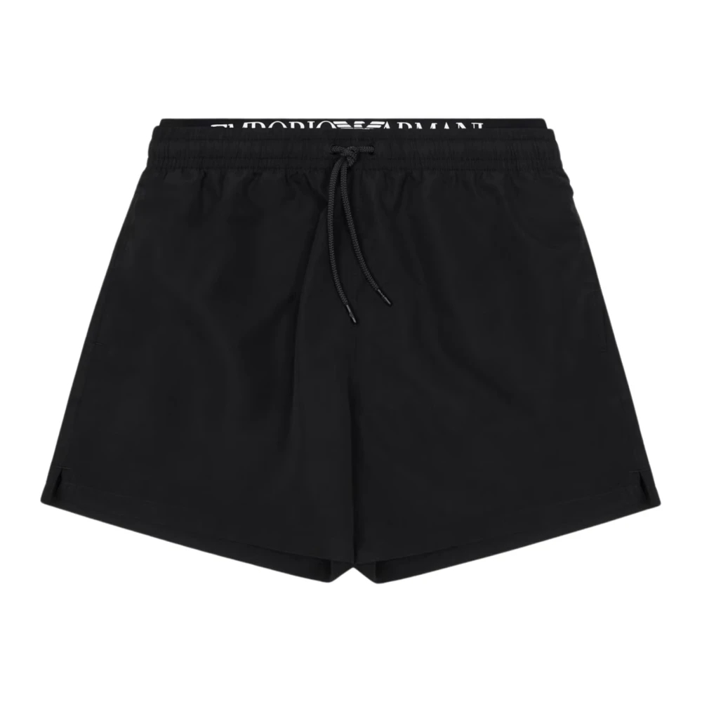 Emporio Armani Herren Schwarz - E Meer Kleidung Shorts Elastischer Bund - Swimwear - K - 2XL