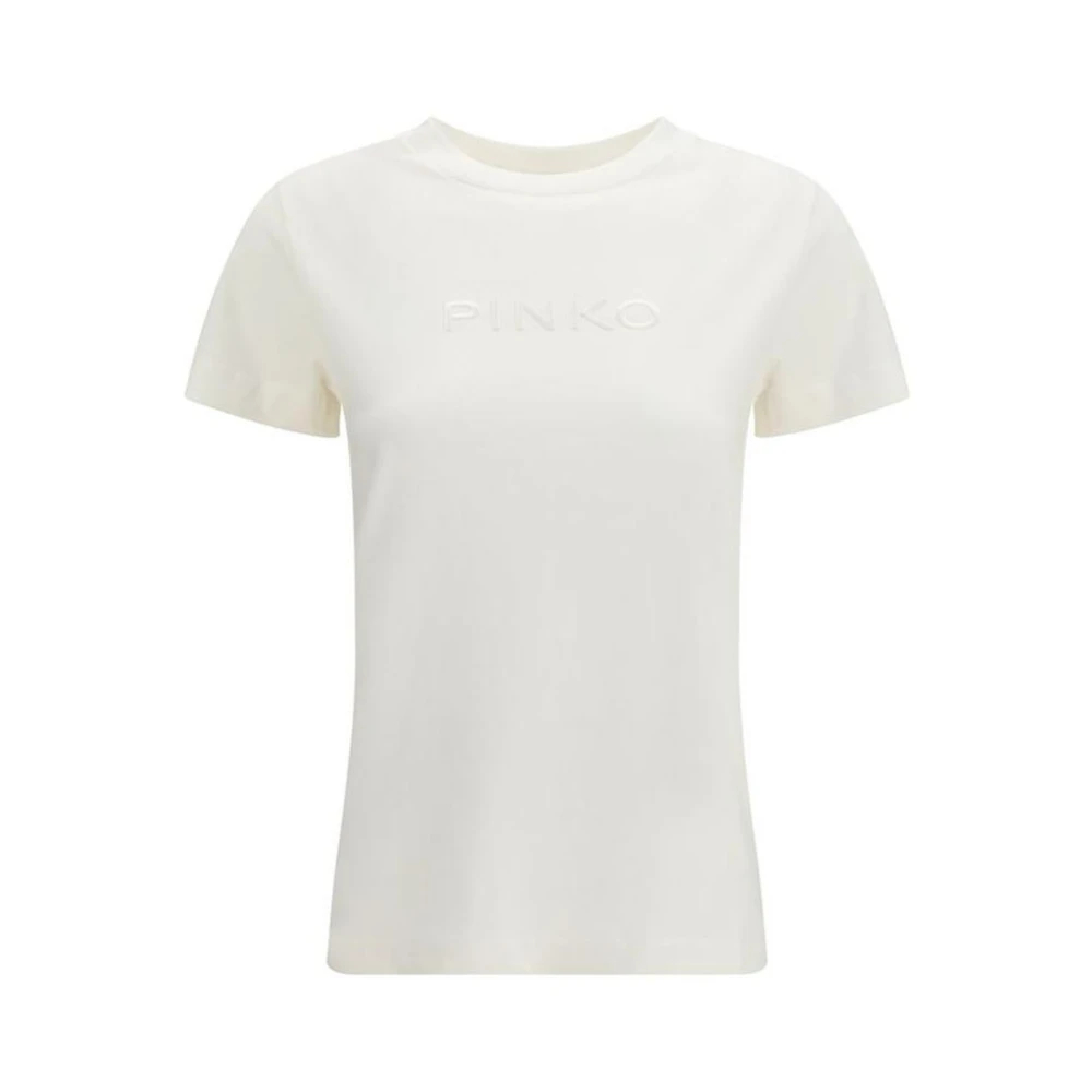 Pinko Damen Weiß - Klassisches Baumwoll-T-Shirt Mit Rundhalsausschnitt - Tops - Xs