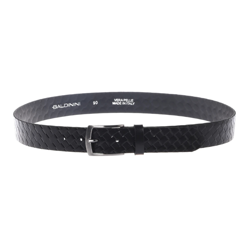 Baldinini Herren Schwarz - Gürtel Mit Webmuster - Accessories - K -90 Cm