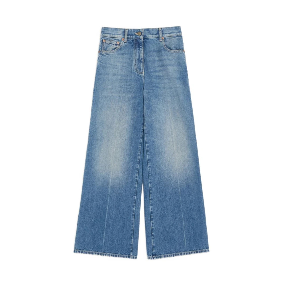Valentino Garavani - High-Rise Wide-Leg Jeans - Jeans - Damen - Blau - W27