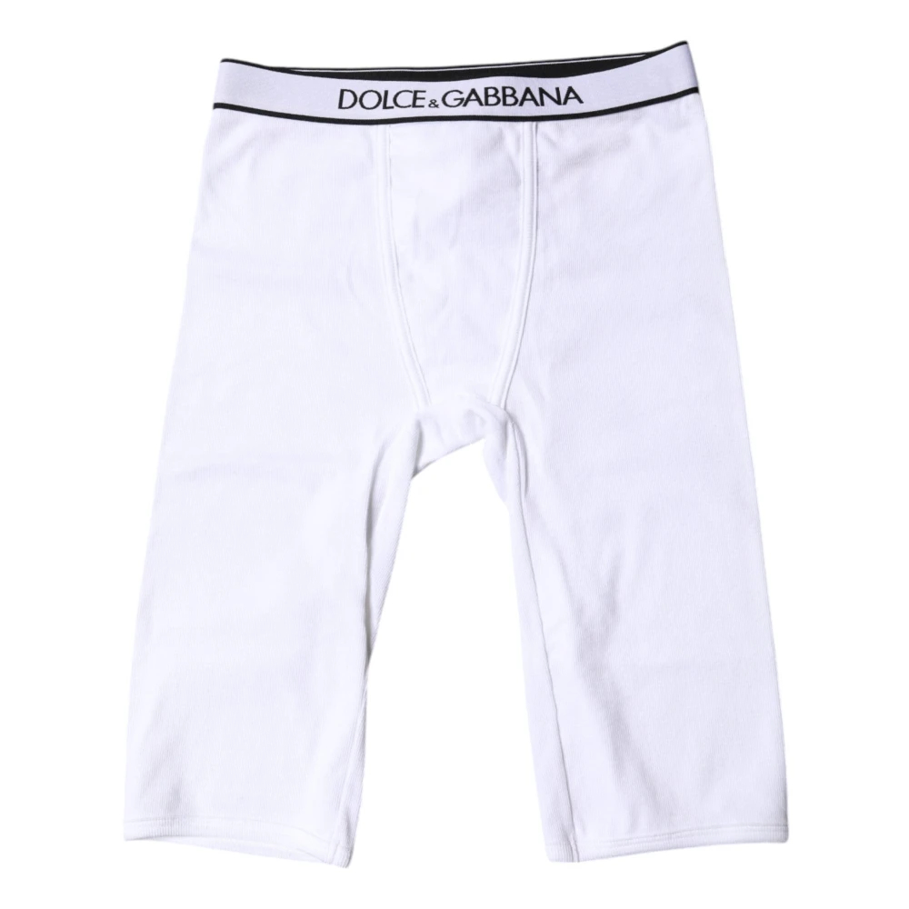 Dolce & Gabbana Herren Weiß - Logo Cotton Cropped Tights - Underwear - S