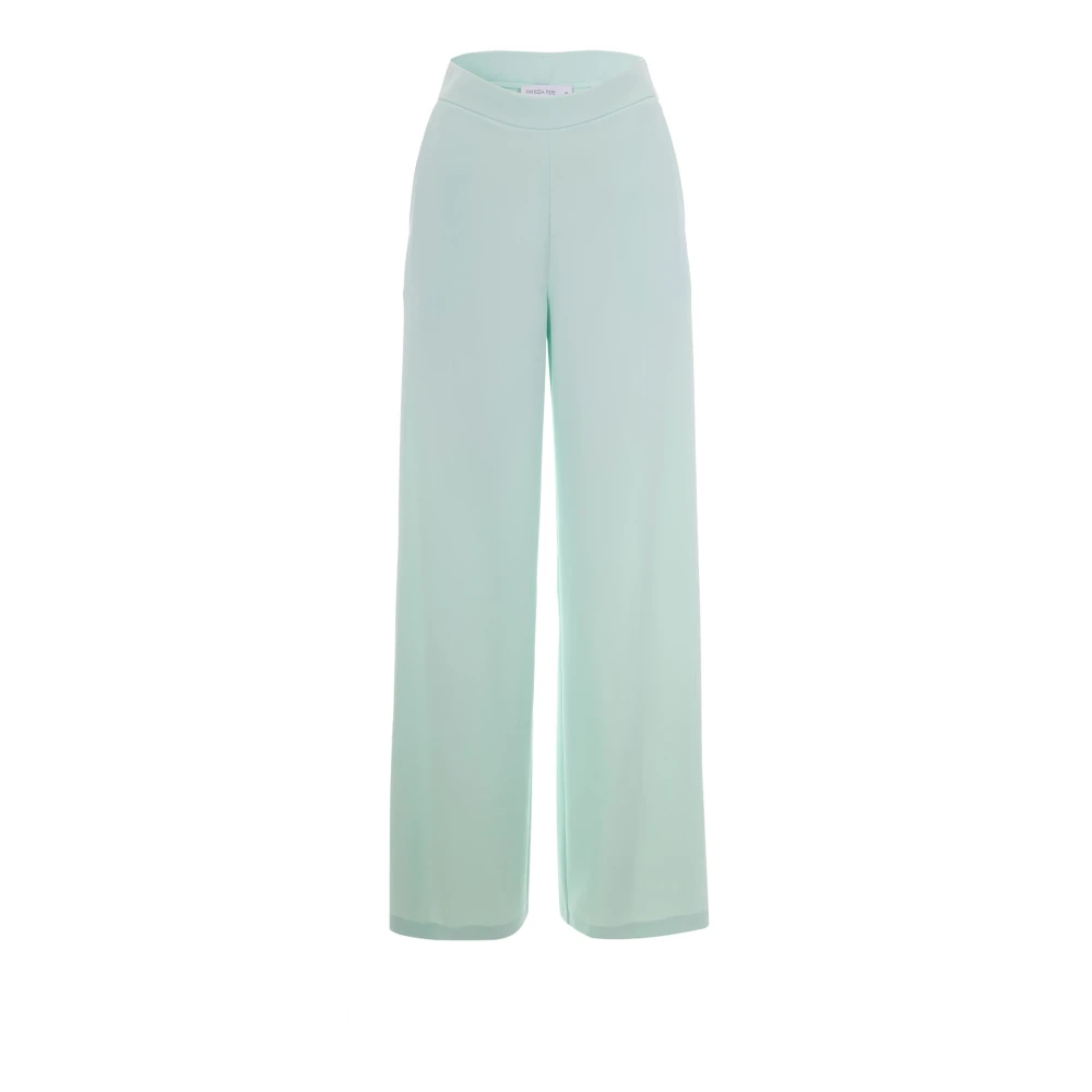 Patrizia Pepe Damen Grün - Crêpe Sablé Wide Hosen - Trousers - L
