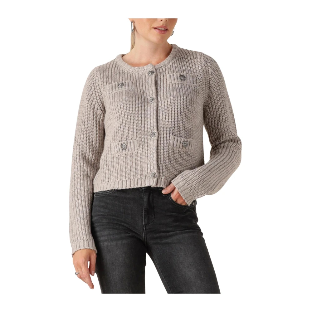 Liu Jo Damen Beige - Offene Strickweste - Knitwear - Xs