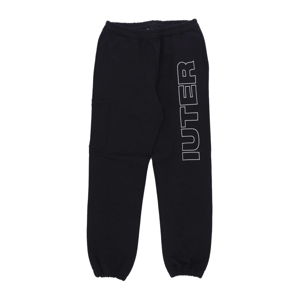Iuter Herren Schwarz - E Leichte Trainingshose Elastischer Bund - Trousers - K - L