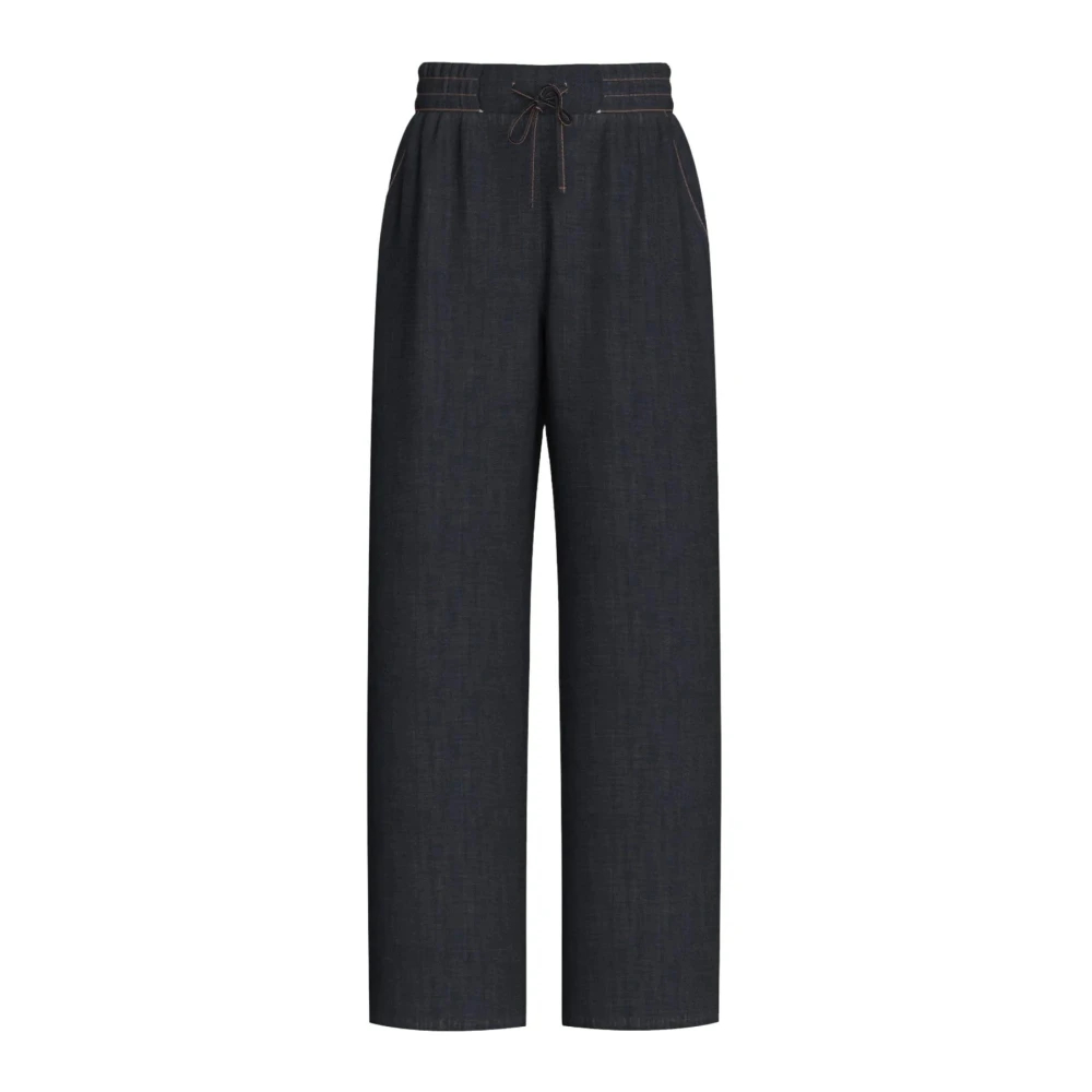 Emme Di Marella Damen Blau - Fingere Wide Hosen - Trousers - 2XS