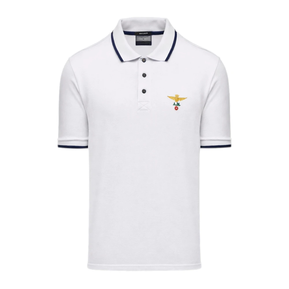 Aeronautica Militare Herren Weiß - Pique Cotton Polo 261Po1308up00082 - Tops - L