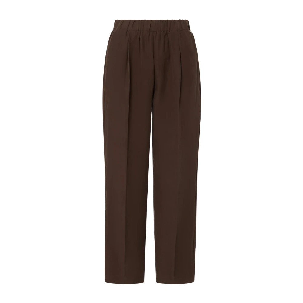 Liu Jo Damen Braun - Lino Coulisse Wide Hosen - Trousers - L