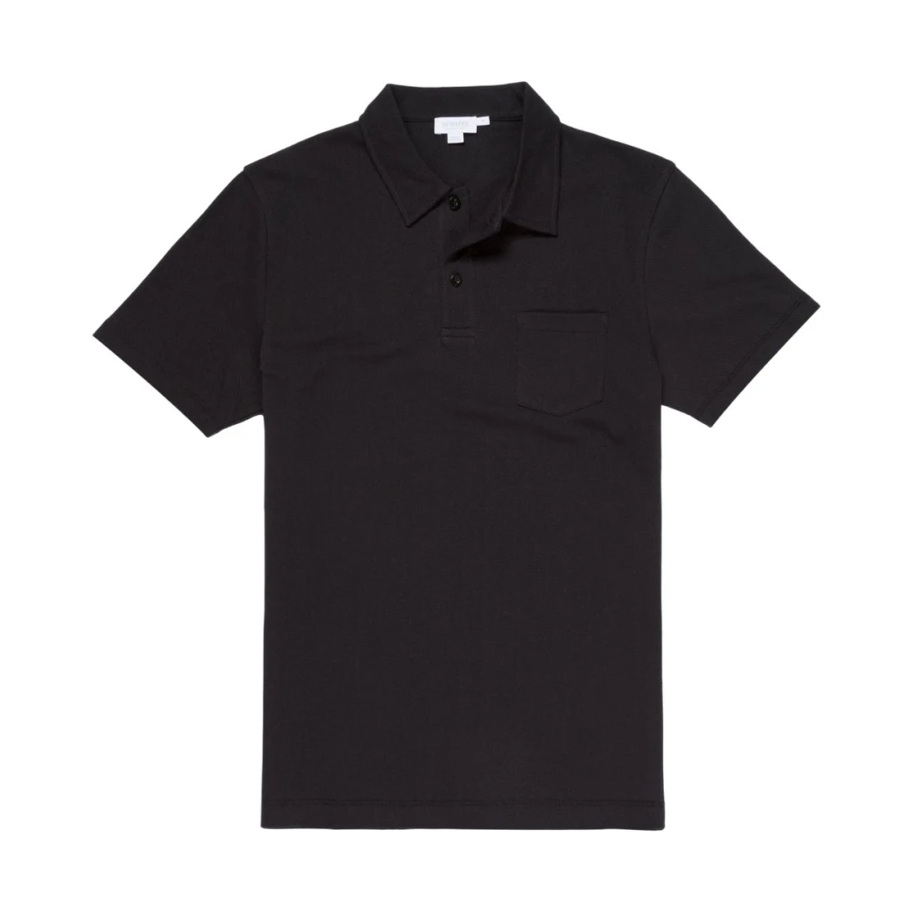 Sunspel Herren Schwarz Riviera Polohemd - Bild 3