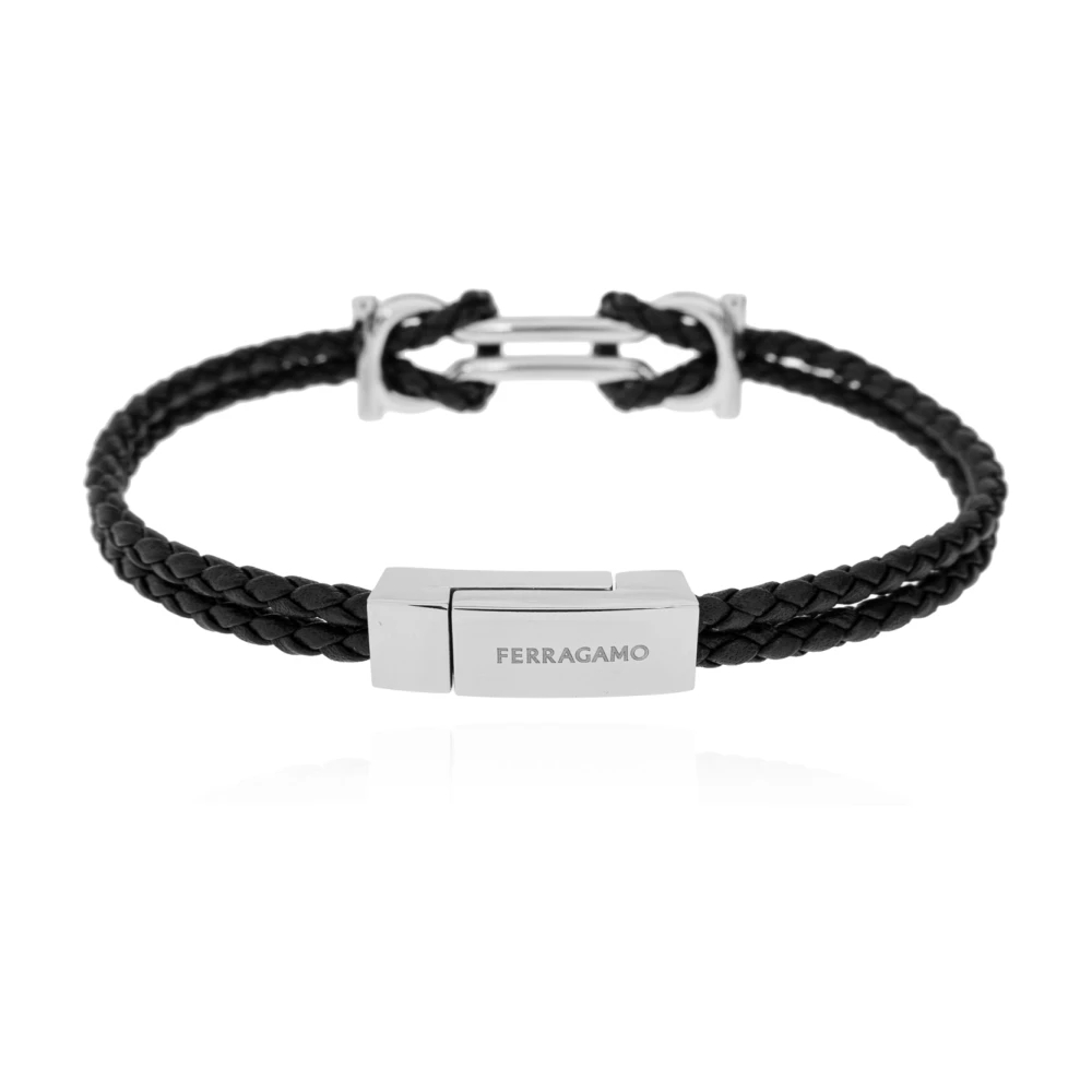 Ferragamo - Gancini Gewebtes Armband - Accessories - Herren - Schwarzk - M