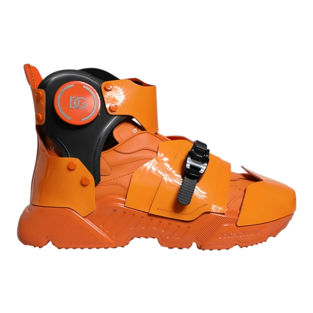 Dolce & Gabbana Herren Orange - Multi Panel High Top Sneakers - Shoes - 44 Eu