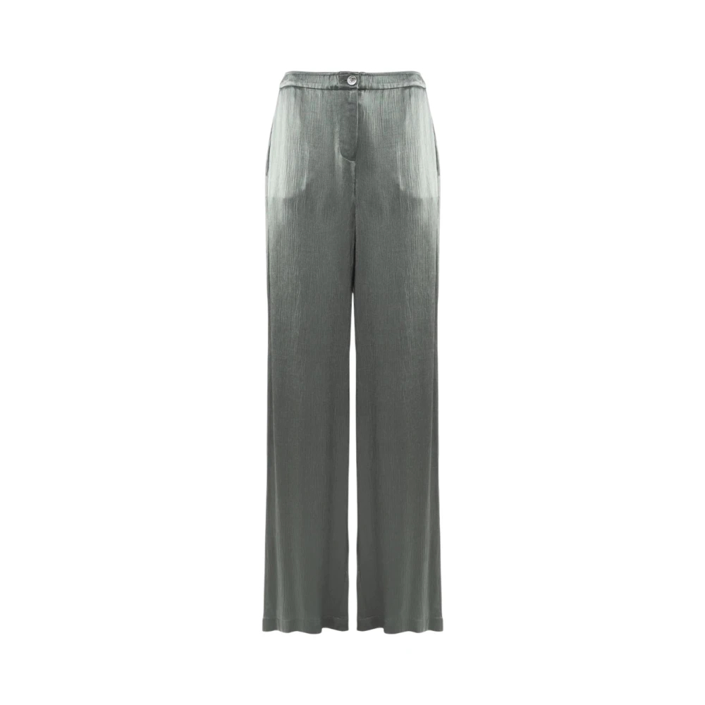 Nenette Damen Grün - Raso Crinkle Wide-Leg Hose - Trousers - M