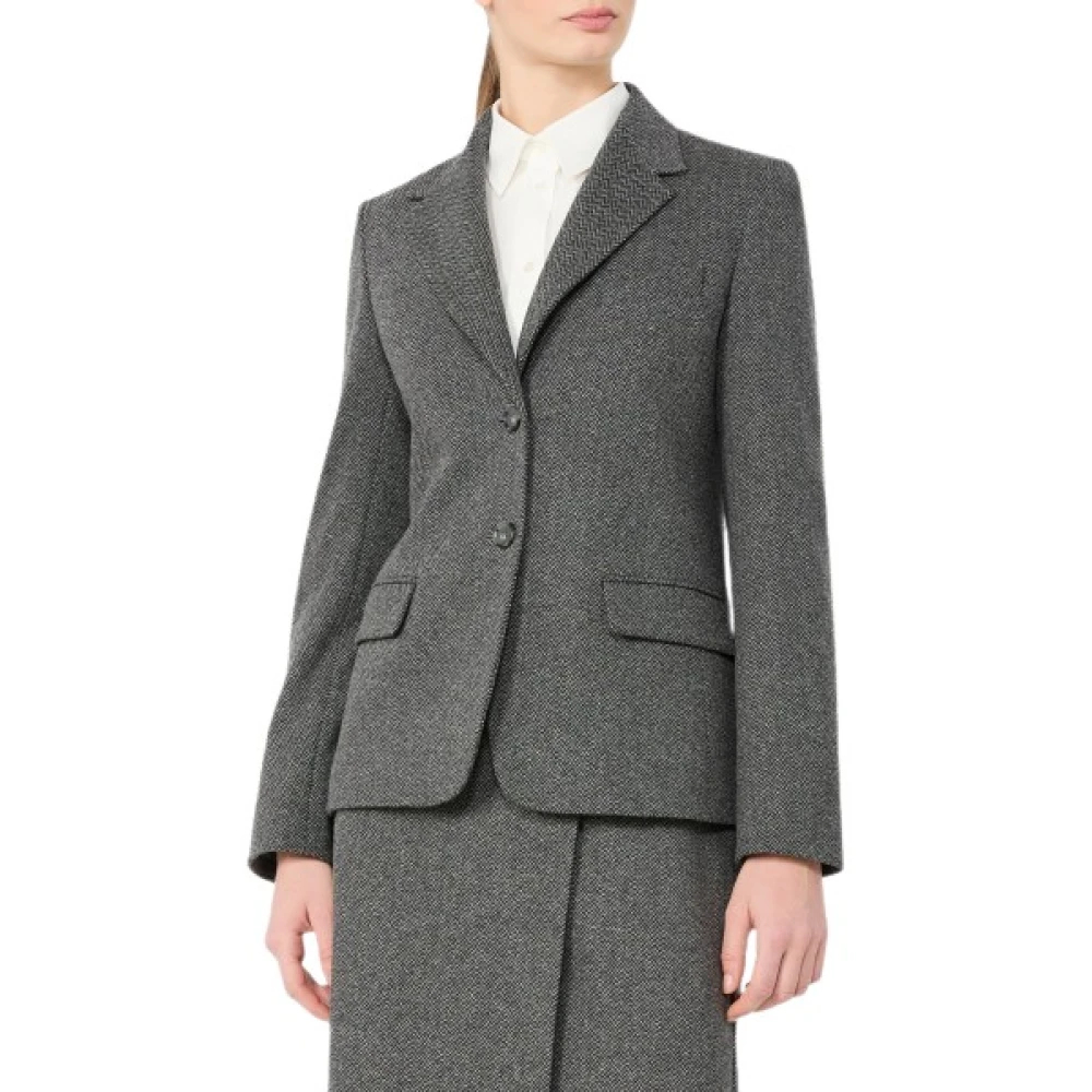 Weekend Max Mara Damen Grau Sakko Feroce 2625916012 Regular Fit - Bild 3