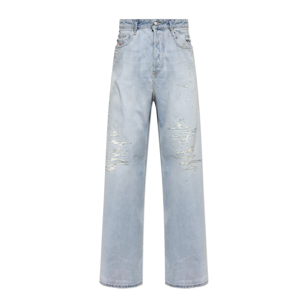 Diesel Herren Blau - D-Rise Wide Leg Jeans - Jeans - W33 L32