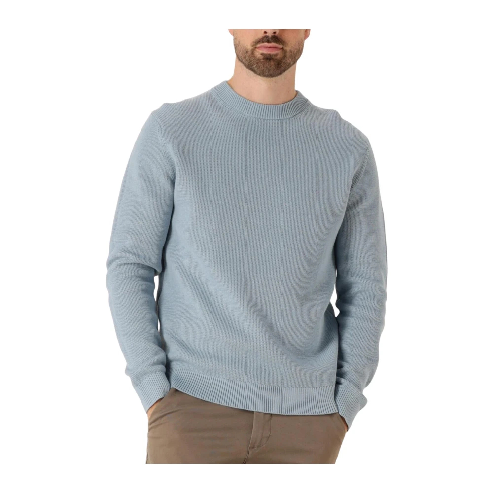 Selected Homme - Slhdane Ls Knit Structure Crew Neck Noos - Knitwear - Herren - Blau - Xl - Bild 5