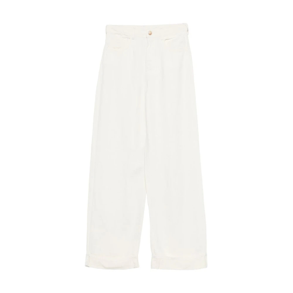 Emporio Armani Damen Beige - Leinenmischung Wide-Leg Jeans - Jeans - W26