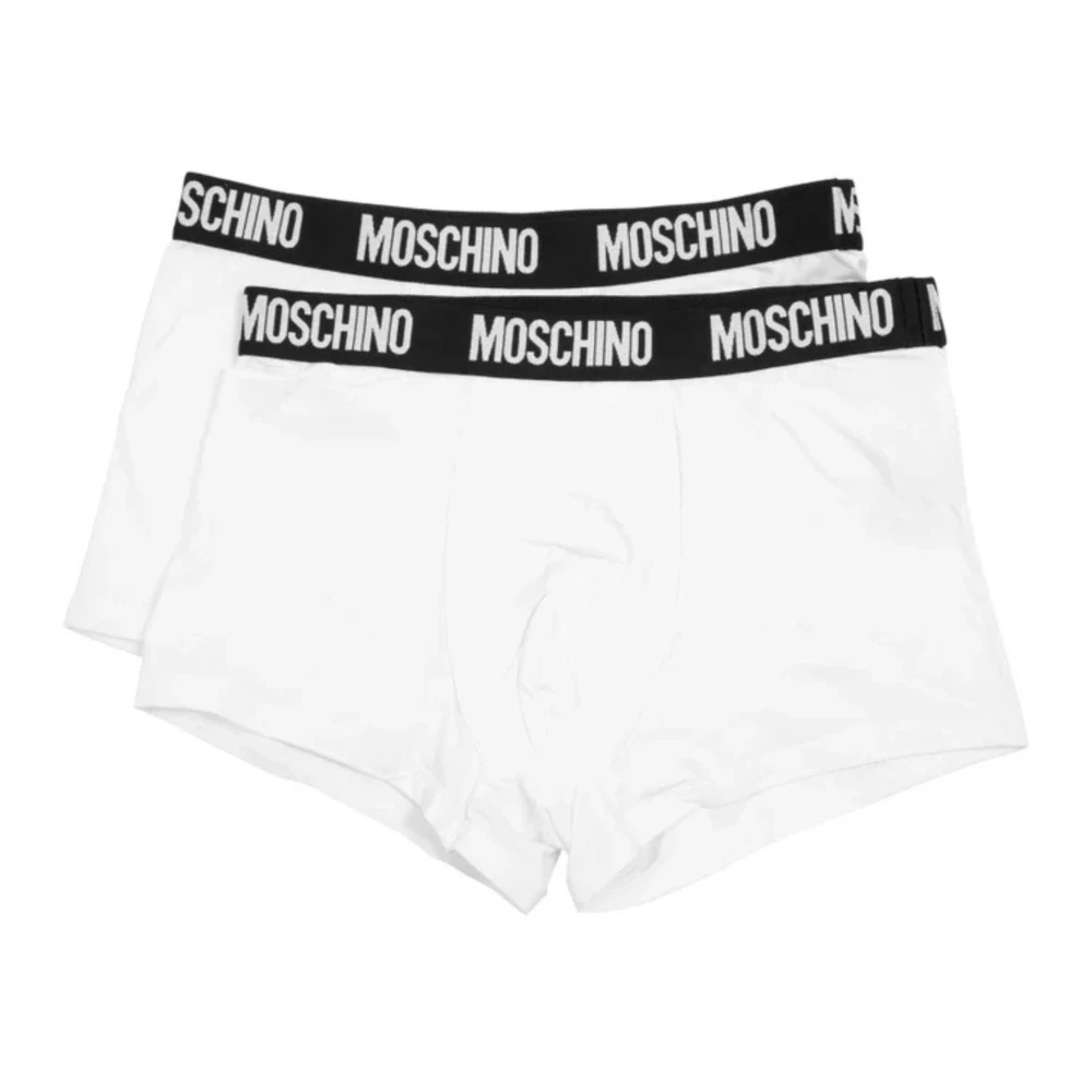 Moschino Herren Weiß - Cotton Stretch Trunk 2Er-Pack - Underwear - L