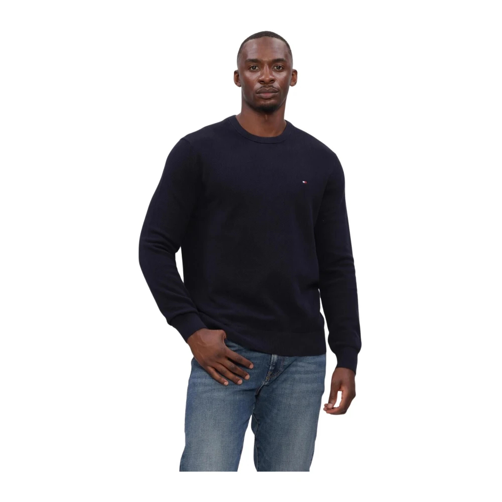 Tommy Hilfiger - Essential Structure Rundhals - Knitwear - Herren - Blau - 2XL - Bild 13