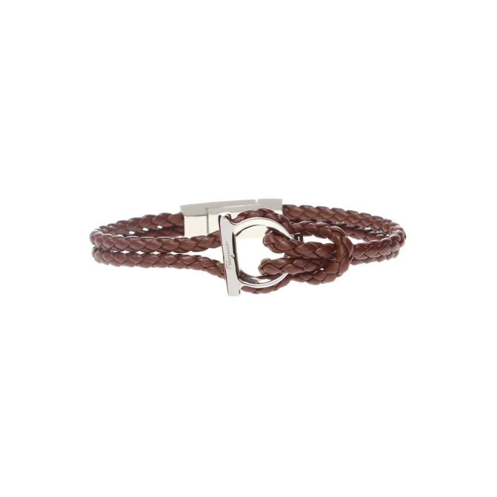 Ferragamo Herren Braun Armband Mit Gancini-Detail (18Cm) - Bild 3