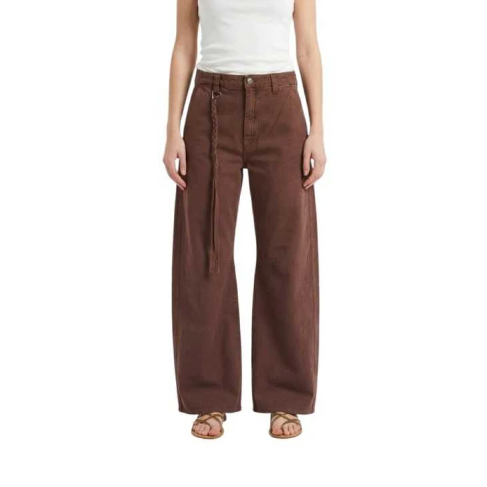 Mason's Damen Braun - Valérie Wide Hosen - Trousers - M