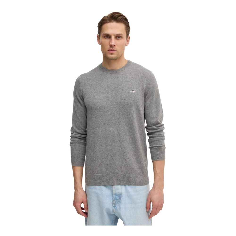 VAN GRAAF Gant Herren Grau Strickpullover Baumwolle Mittel - Bild 8