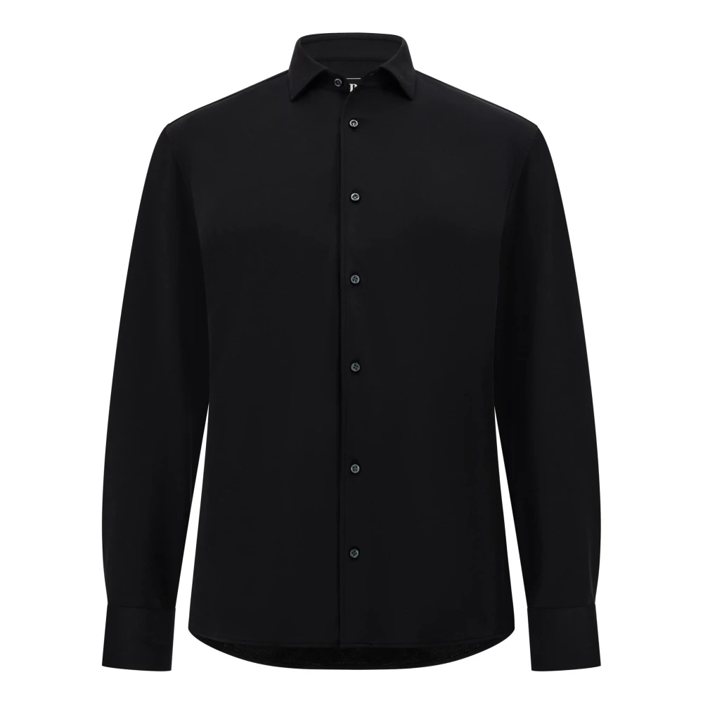 Boggi Milano Herren Schwarz - S.cafè® Regular High-Performance Piqué Polo Shirt - Shirts - K - S