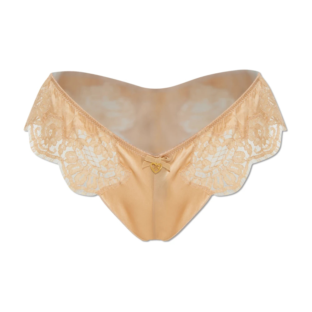 Dsquared2 Damen Beige - Slips Mit Spitzenbesätzen - Underwear - L