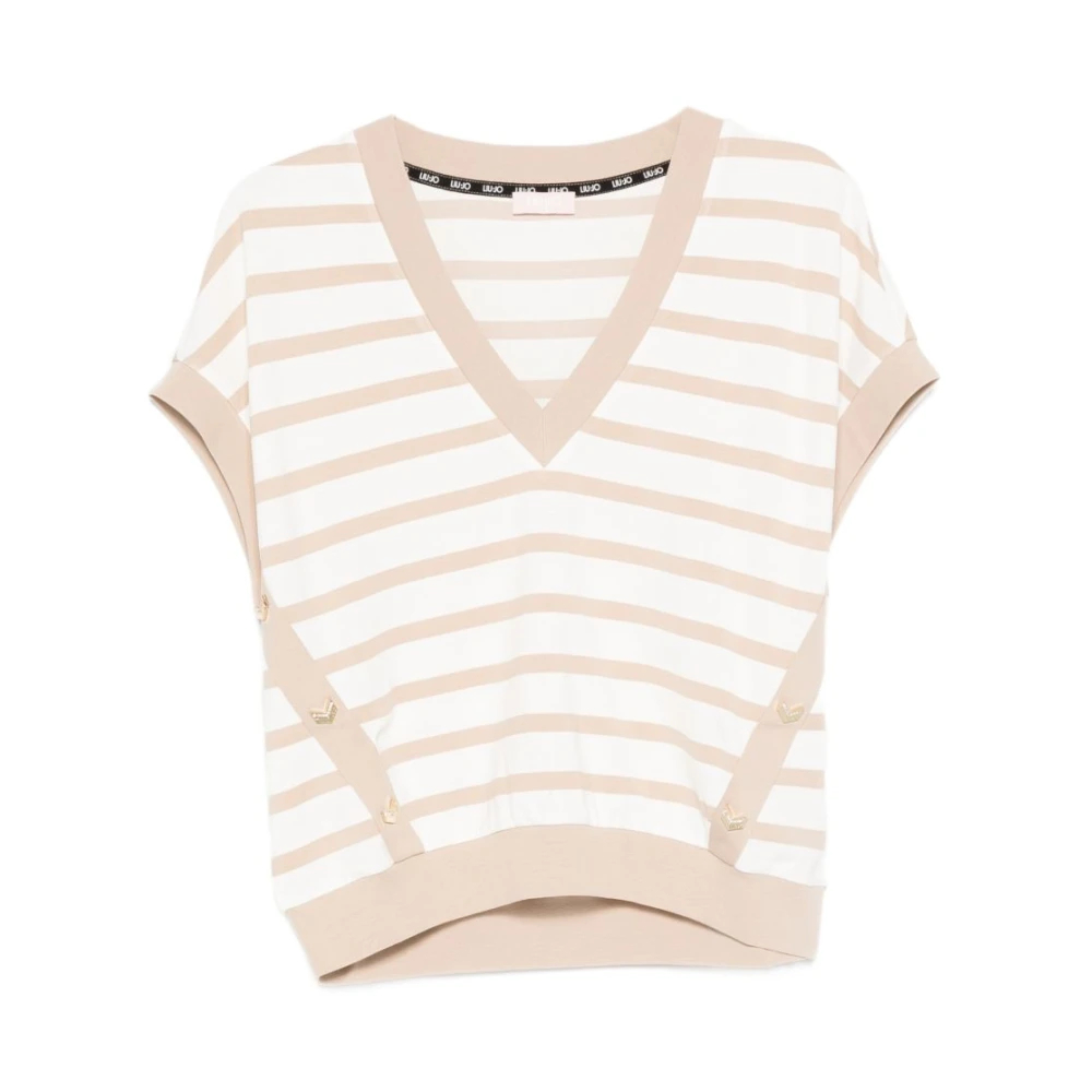 Liu Jo Damen Multicolor - V-Ausschnitt Strickware - Knitwear - Mehrfarbig -M