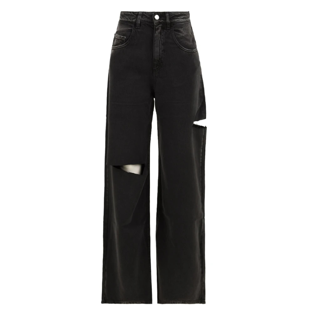 Icon Denim Damen Schwarz - Poppy Wide-Leg Jeans - Jeans - K - W26