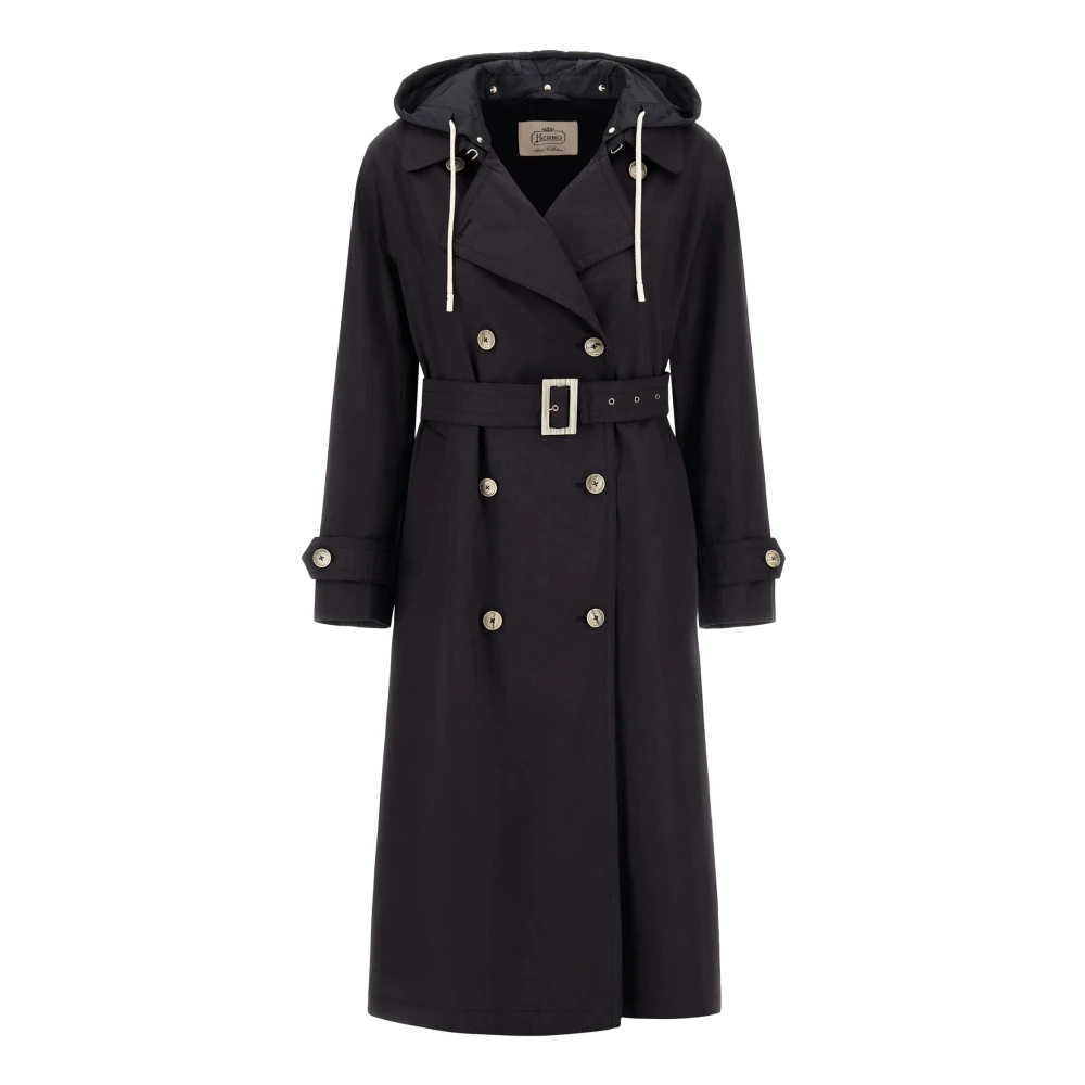 Herno Damen Blau - Trenchcoat In Dean Und New Techno Taffetà - Coats - Xs