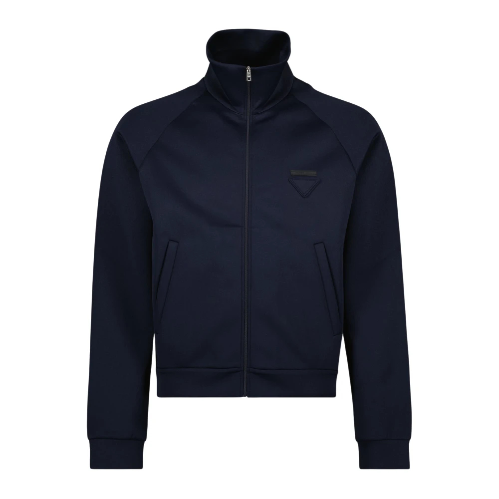 Prada Herren Blau - Jacke Aus Technischem Gewebe Mit Reißverschluss - Jackets - Xl