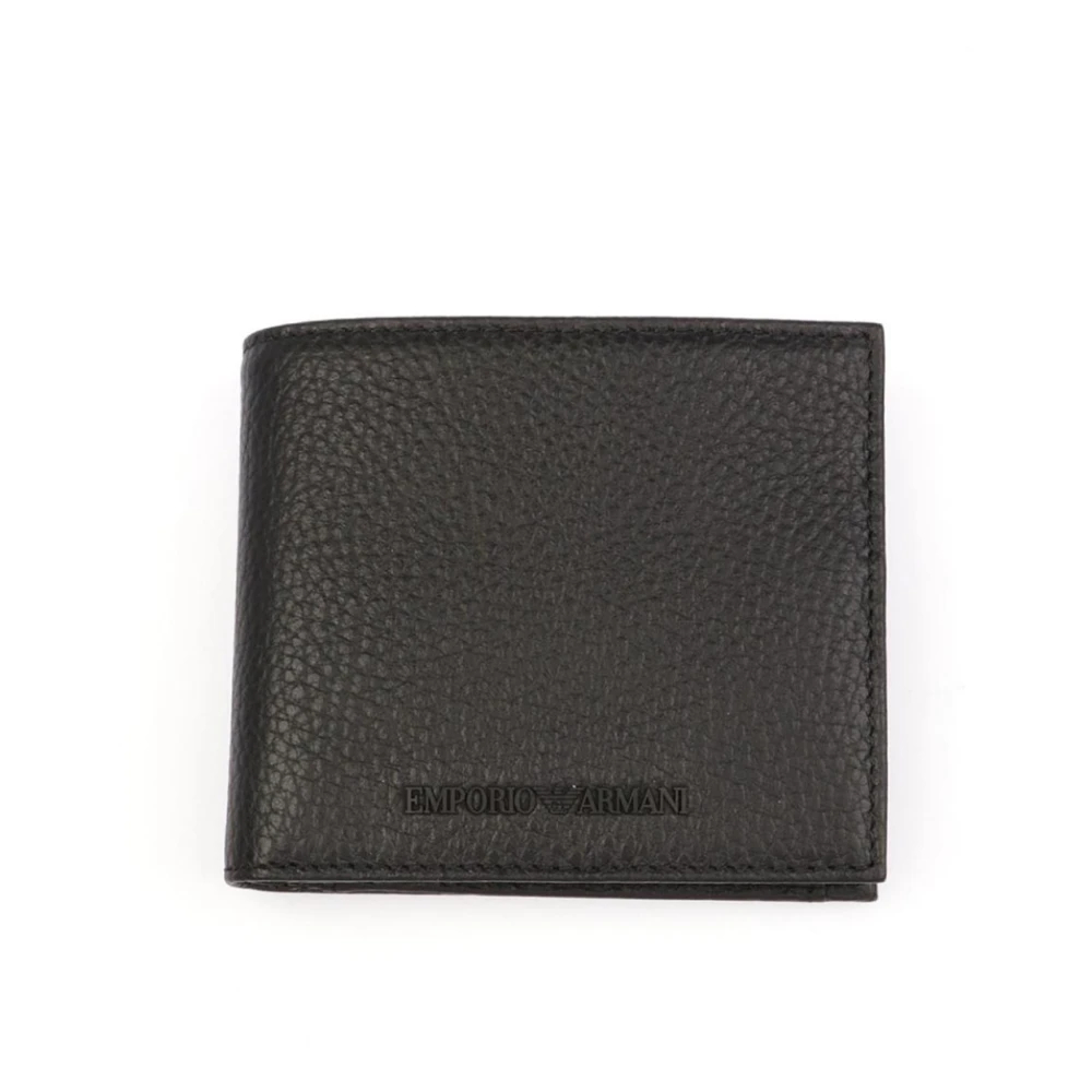 Emporio Armani Herren Schwarz - Es Lederportemonnaie Und Kartenhalter - Accessories - K - One Size