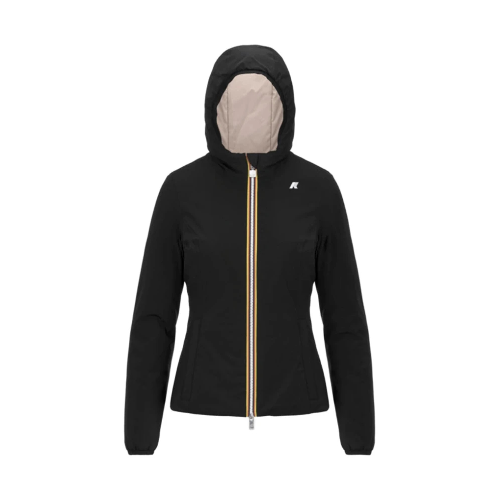 K-Way Damen Schwarz - Wendbare Wasserdichte Jacke /Beige - Jackets - K - M