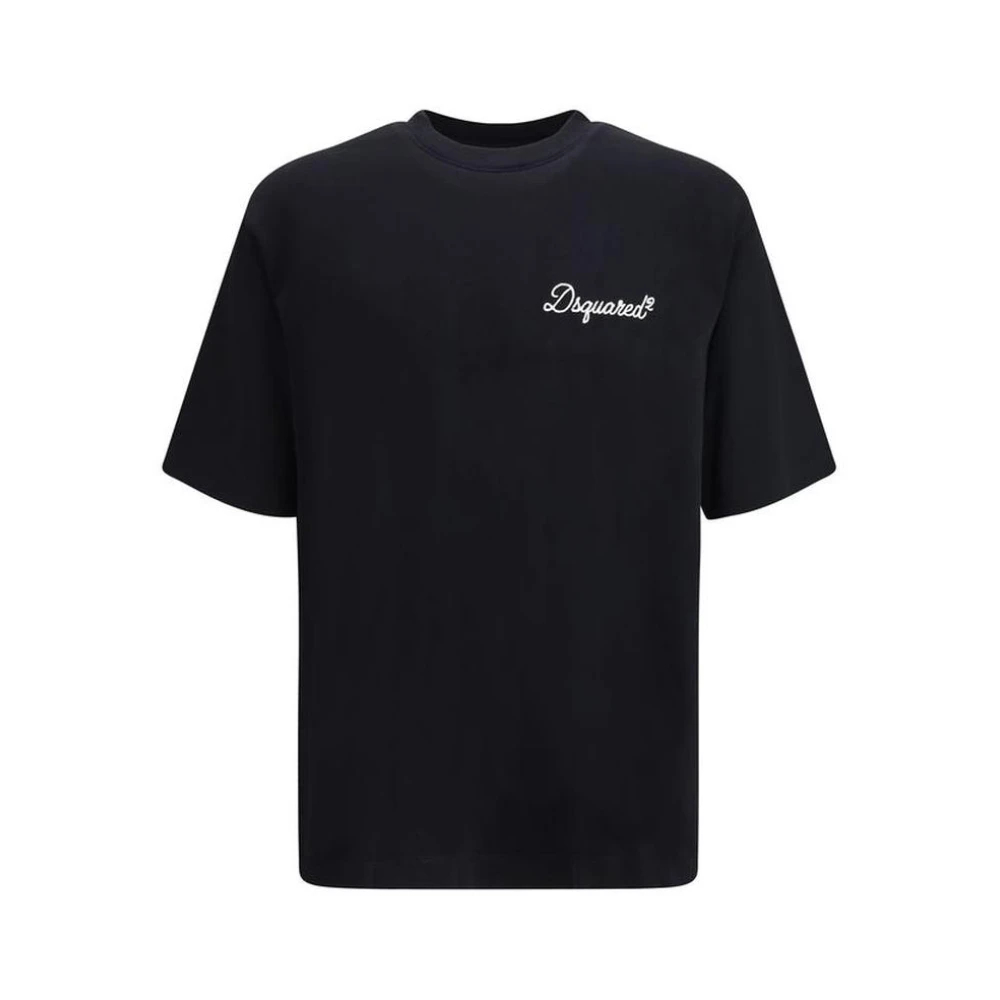 Dsquared2 Schwarzes Baumwoll-T-Shirt - Schwarz Mittel - Bild 4
