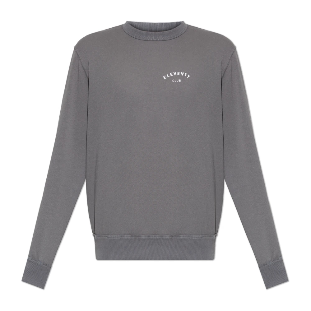 Eleventy Herren Grau - Logo-Print-Sweatshirt - Sweatshirts & Hoodies - L