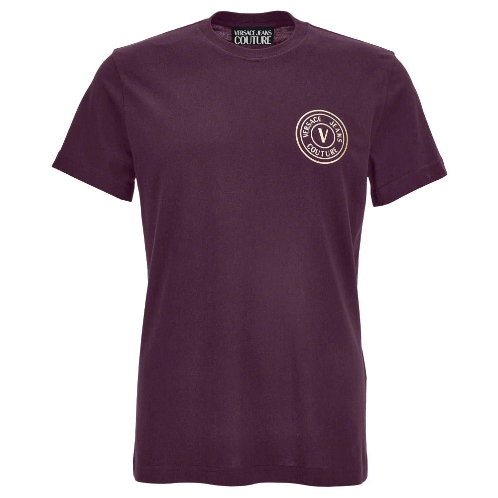Versace Herren Violett - T-Shirt Mit Logo-Print - Tops - Lila -2Xl