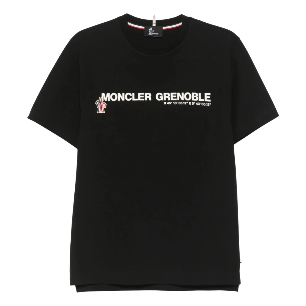 MONCLER GRENOBLE | Black stretch cotton jersey logo T-shirt | male | M - Bild 6