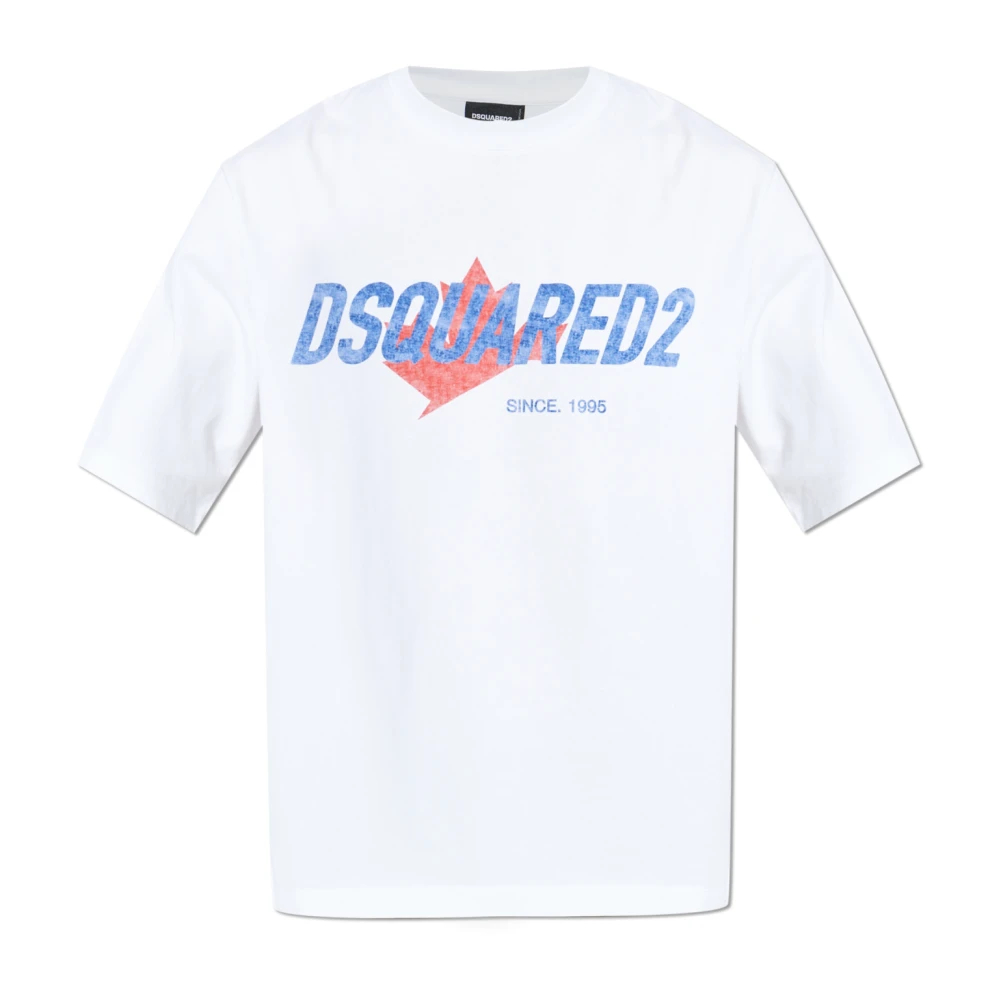 Dsquared2 Herren Weiß Dsquared² Es Baumwoll-T-Shirt Extra Groß - Bild 4
