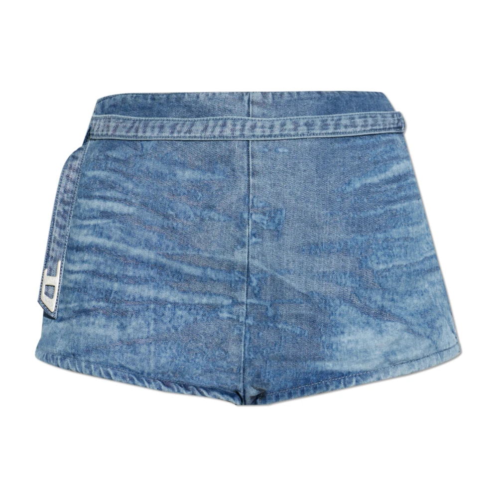 Diesel Damen Blau - Shorts Aus Satin-Denim - Shorts - W26