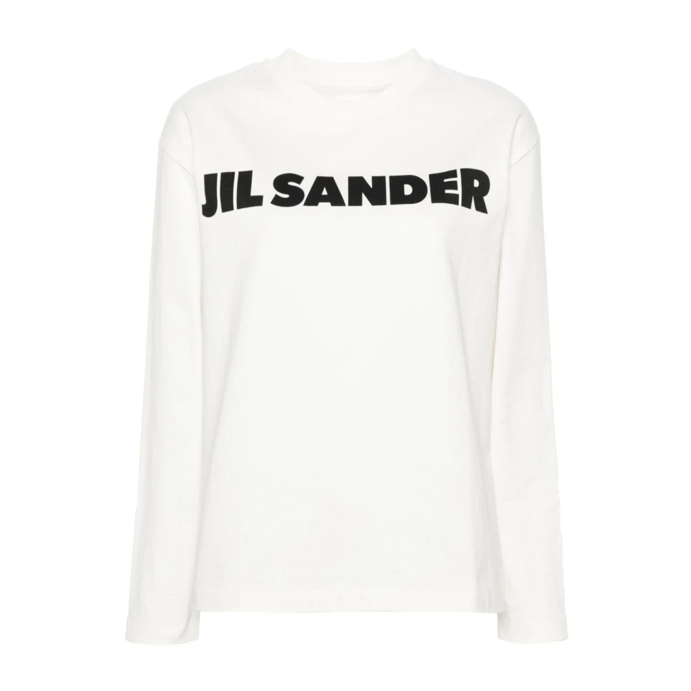 Jil Sander Damen Weiß - Logo-Print E Baumwoll-T-Shirt - Tops - Xs