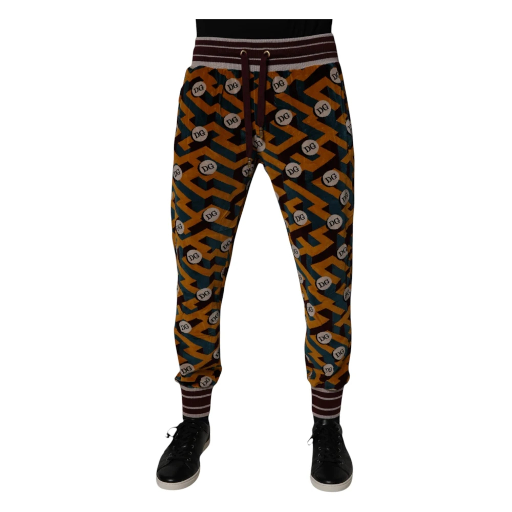 Dolce & Gabbana Herren Multicolor - Logo Monogram Jogginghose - Trousers - Mehrfarbig - Xs
