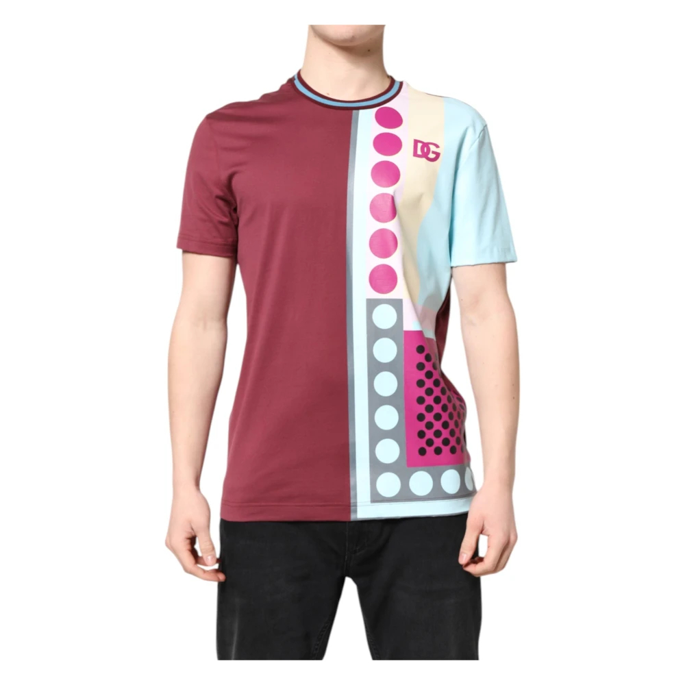 Dolce & Gabbana Herren Multicolor - Logo Kurzarm T-Shirt - Tops - Mehrfarbig - Xl
