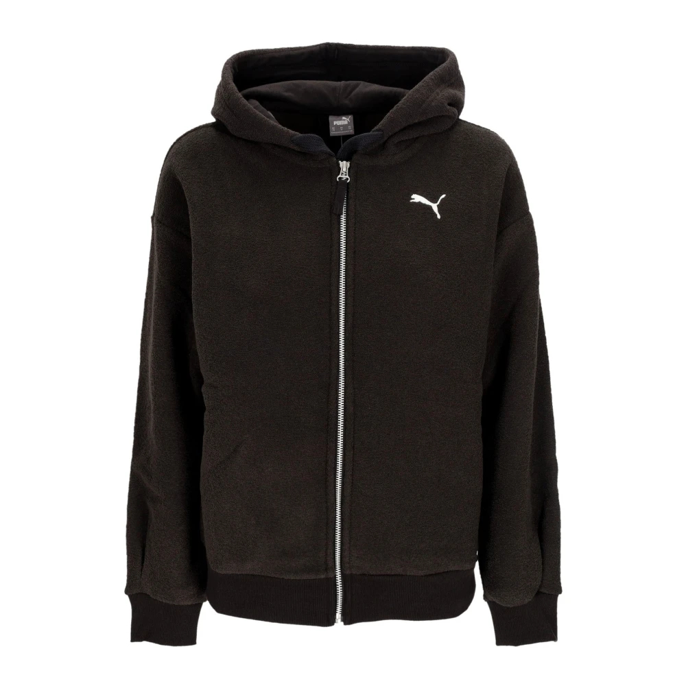 Puma Damen Schwarz - Chenille Full-Zip Winter Hoodie - Sweatshirts & Hoodies - K - S