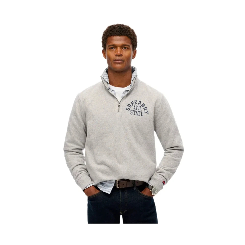 Superdry Grau Sweatshirt Mit Reißverschlusskragen Athletic Essentials - Bild 5