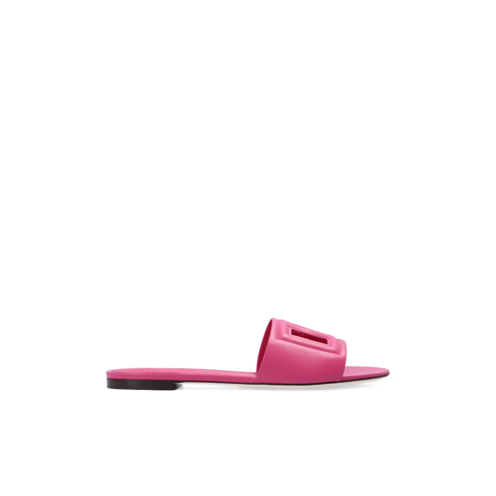 Dolce & Gabbana Damen Rosa - Pantoletten Mit Logo - Shoes - 36 Eu