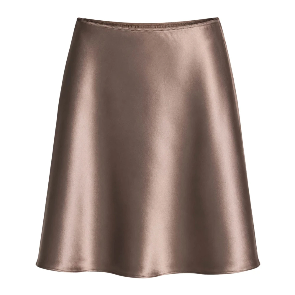 Vince Damen Braun - Satin-Sliprock Mit Spitzenbesatz - Skirts - Xs