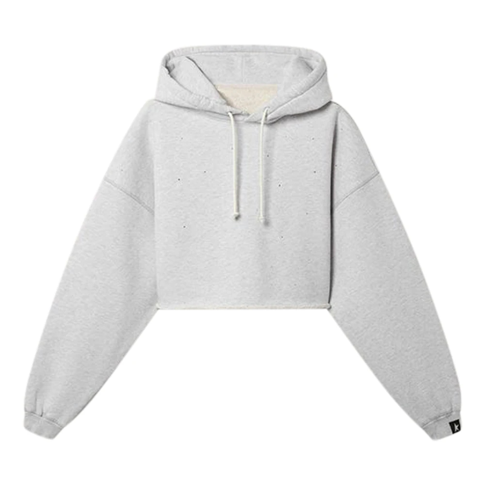 Golden Goose Damen Grau - Star Cropped Kapuzenpullover - Sweatshirts & Hoodies - S