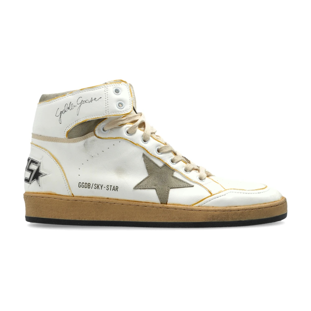 Golden Goose Herren Weiß - Sky Star Knöchelhohe Sportschuhe - Shoes - 44 Eu