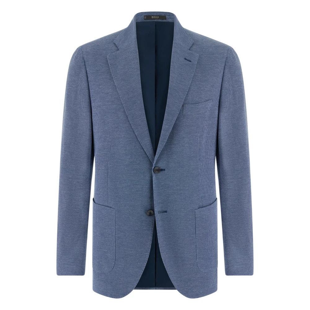 Boggi Milano Herren Blau - B Jersey Pinpoint Jacket - Jackets - Xs